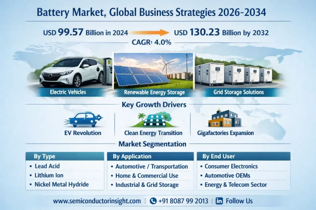 電池市場：グローバル・ビジネス戦略 2026-2034